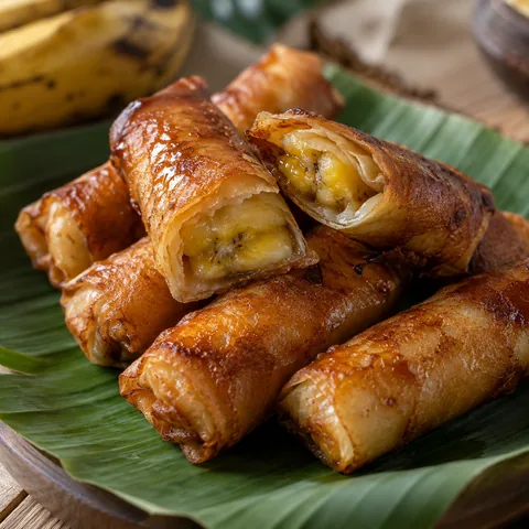 Turon, crispy banana rolls